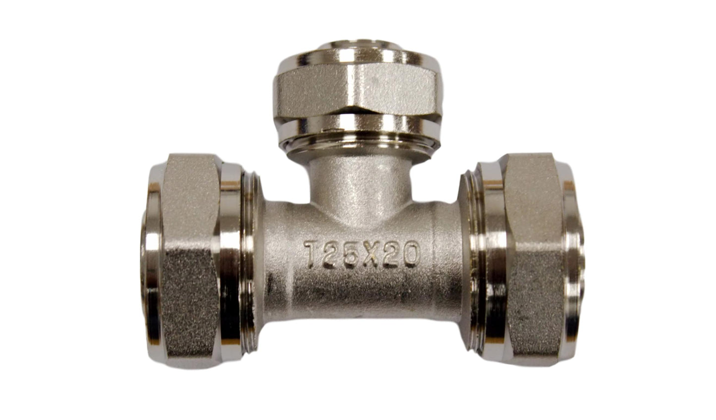 25mm x 20mm x 25mm MLCP Compression Tee with Reducer