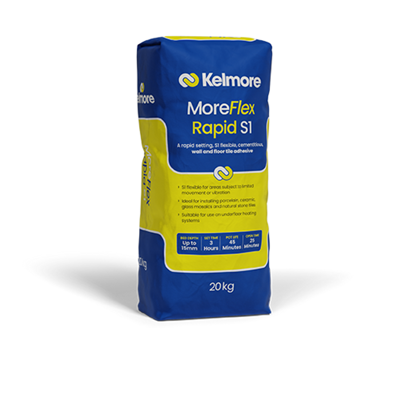 Kelmore MoreFlex Rapid S1 Tile Adhesive - 20Kg (Grey)