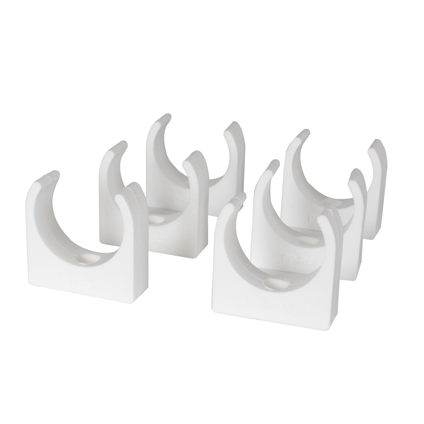TekTools White Plastic Open Pipe Clips (200 Pack)