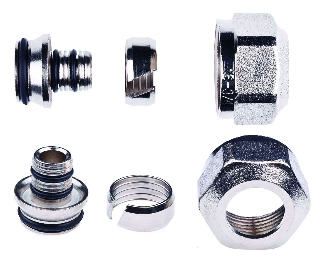 12x2 Underfloor Heating 12mm Compression Eurocone Pipe Adaptor