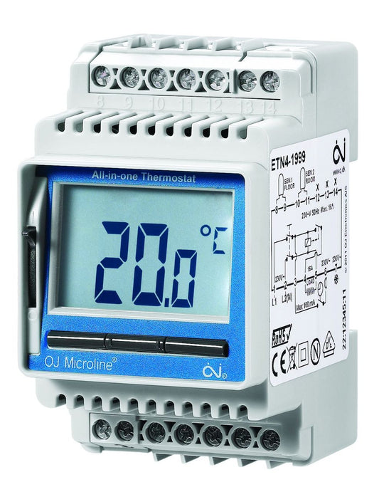 Din Rail Mounted Temperature Controller - NO SENSOR