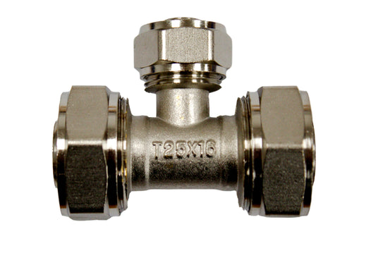 25mm x 16mm x 25mm MLCP Compression Tee with Reducer