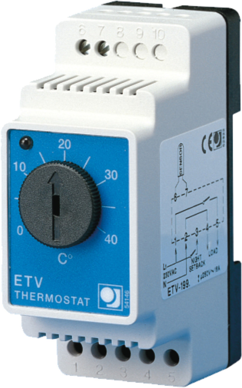 Din Rail Mounted Temperature Controller c/w Floor Sensor