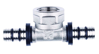 25x25x1/2" MLCP Brass Press Tee with 1/2" Female Adaptor
