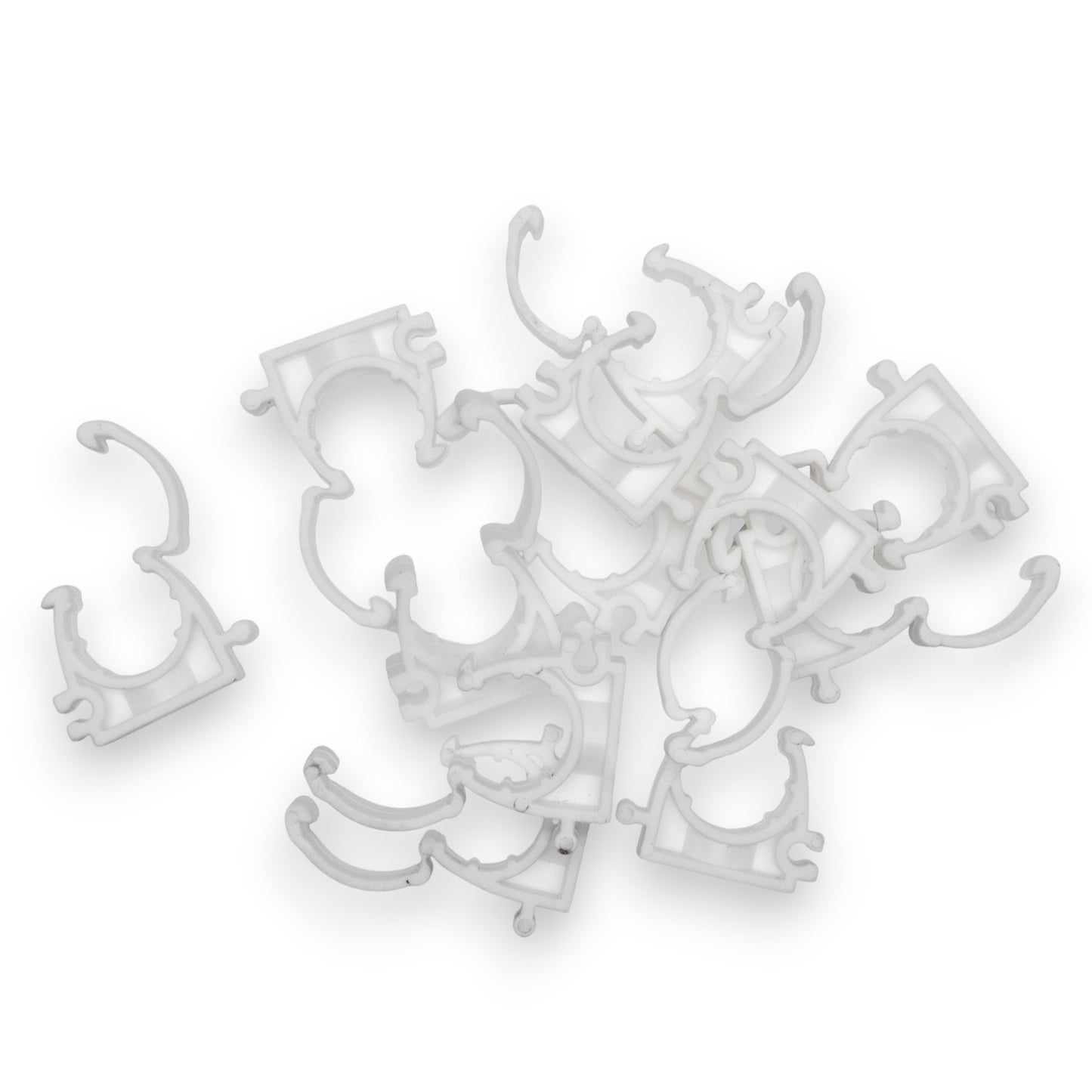 White Hinged Pipe clip for 32mm Pipe (Pack of 50)