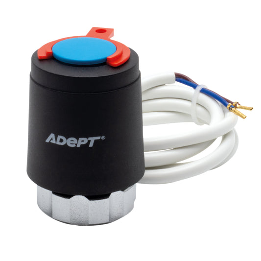 Adept 230V 2 Wire Thermal Actuator NC - Black