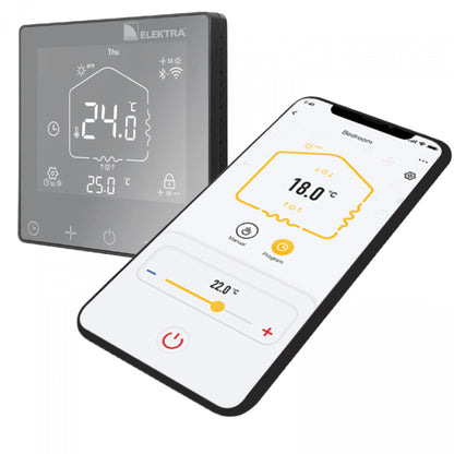 Elektra ELR30 WiFi Programmable Thermostat - Black