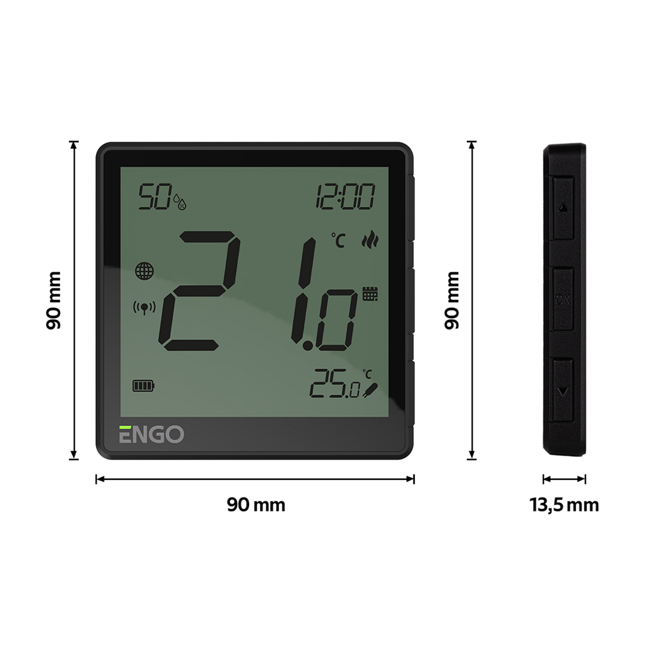 ENGO ZigBee Smart Wireless Thermostat - Black