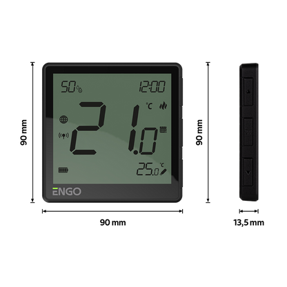 ENGO ZigBee Smart Wireless Thermostat - Black