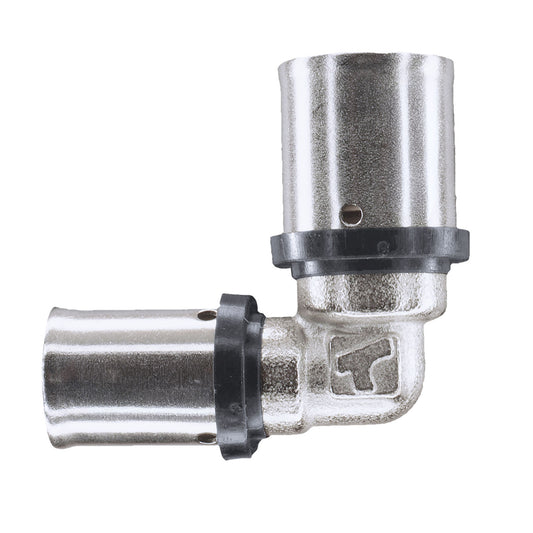 16mm x 25mm MLCP Brass Press Elbow Reducer