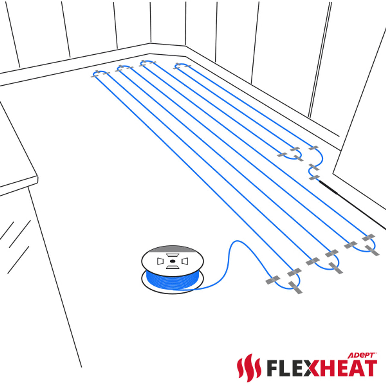 10W/m Flexheat Electric Underfloor Heating Cable