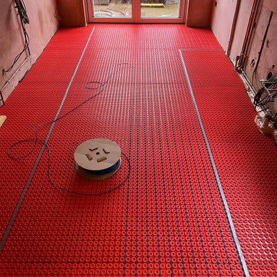 Electric Undertile Heating Cable with HeatBase Decoupling Membrane
