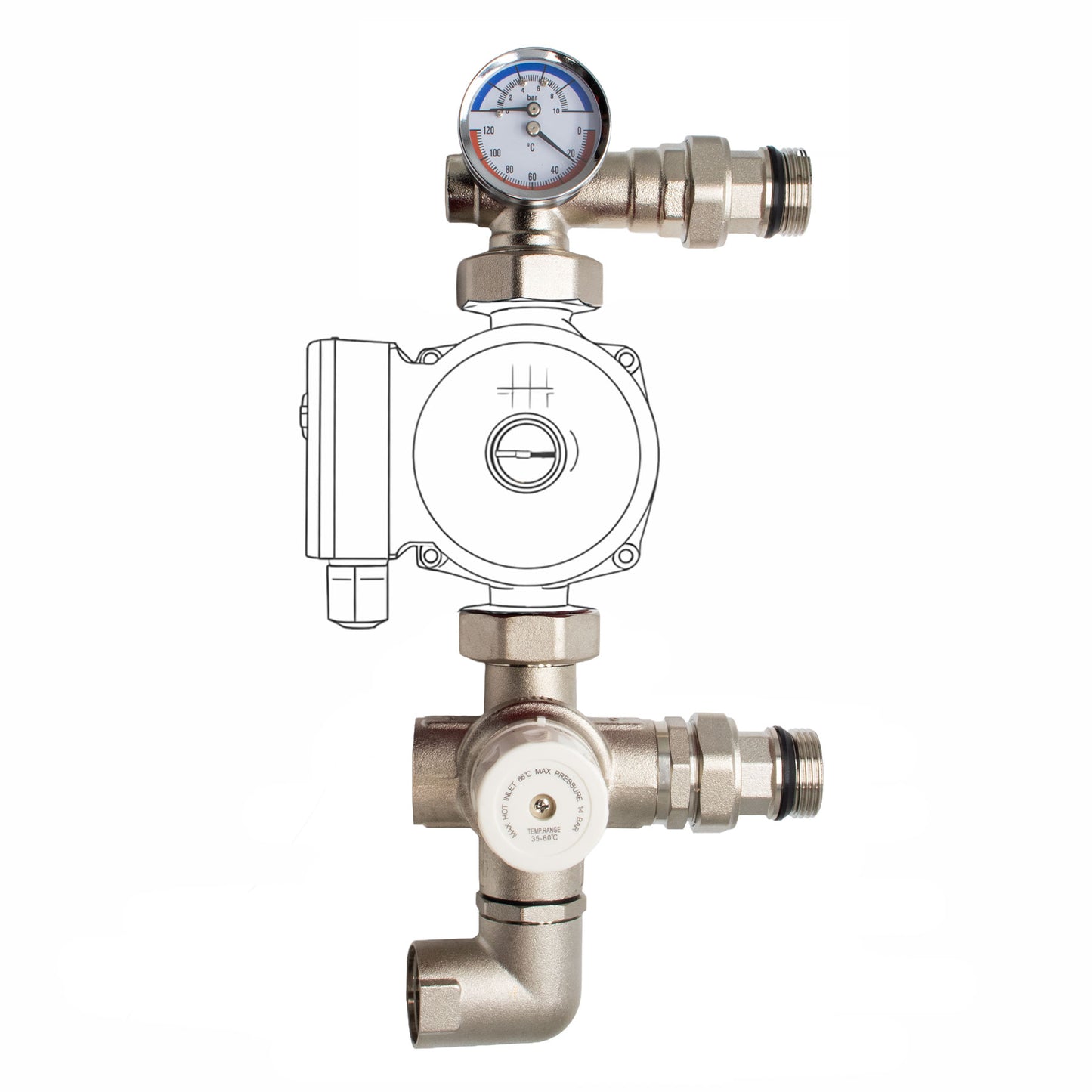 Underfloor Heating Blending Mixing Valve for Manifold
