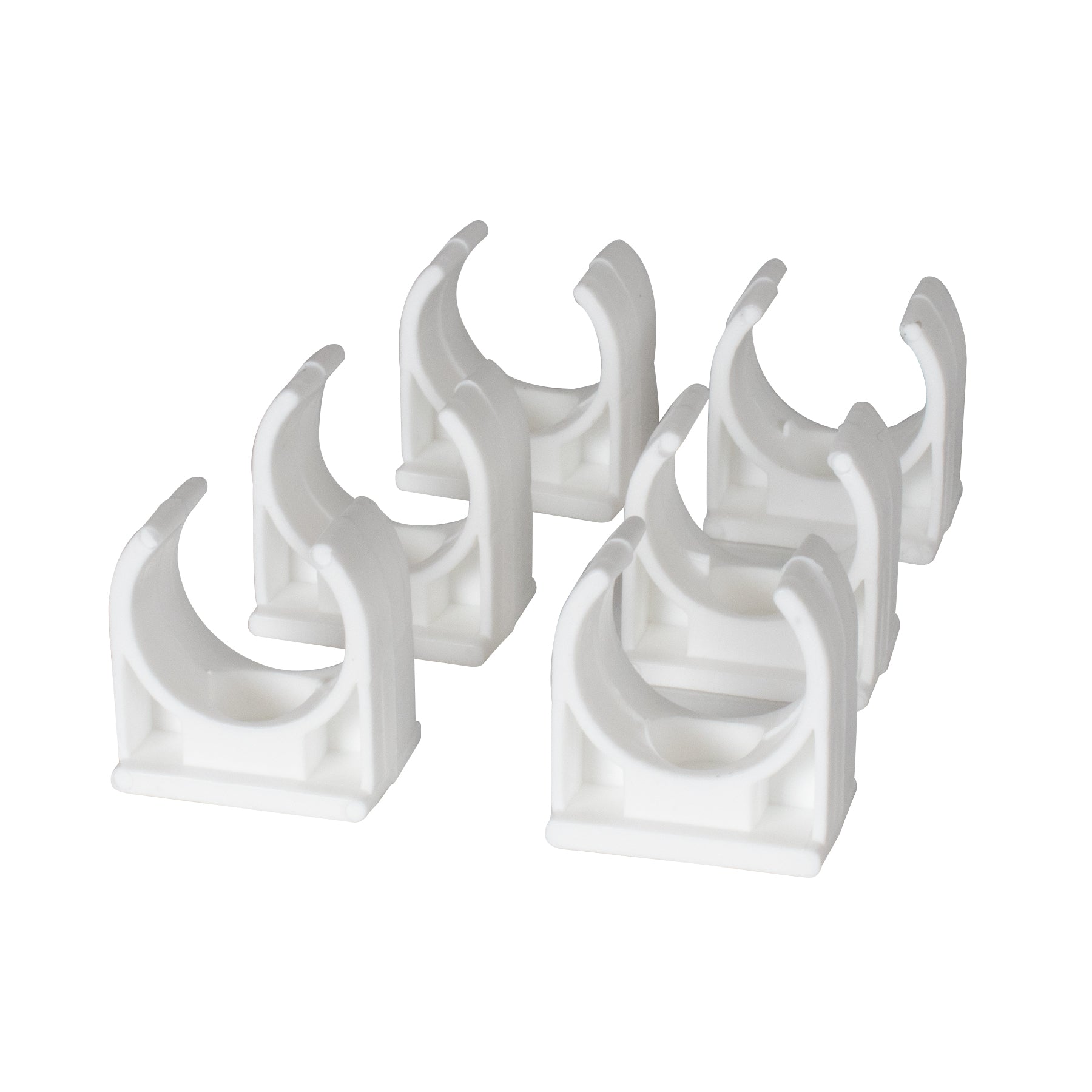 TekTools White Plastic Open Pipe Clips (200 Pack)