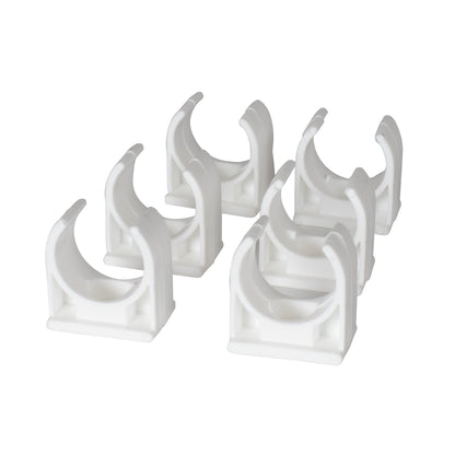 TekTools White Plastic Open Pipe Clips (200 Pack)