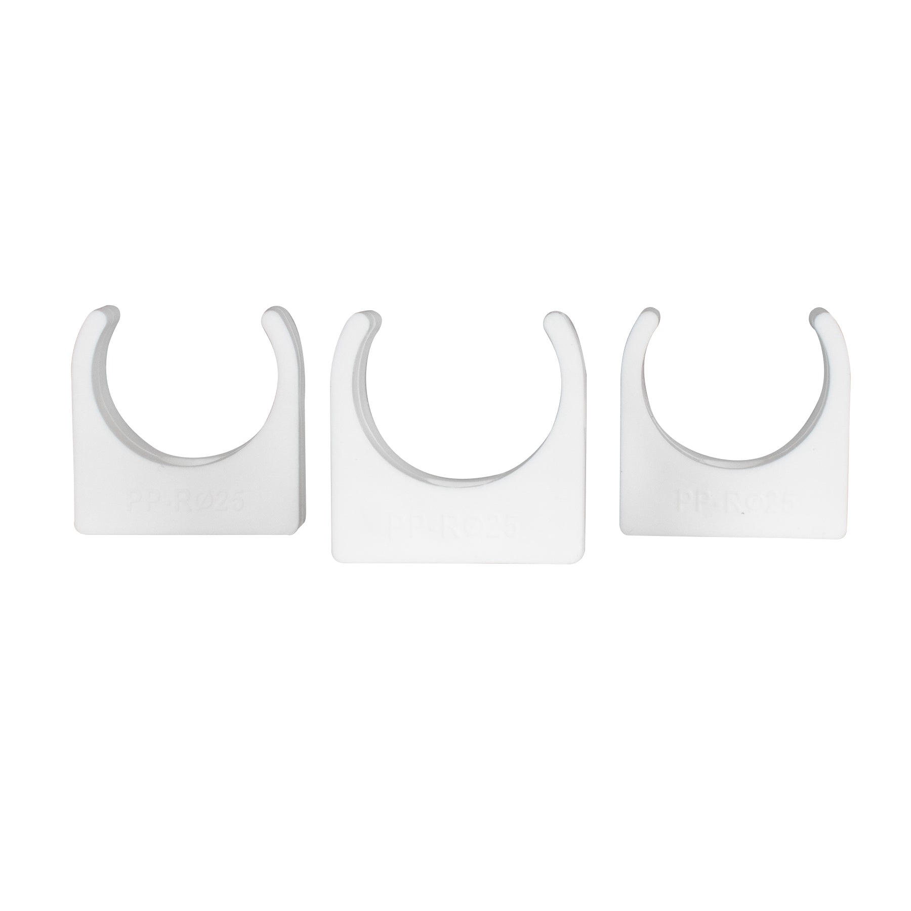 TekTools White Plastic Open Pipe Clips (200 Pack)