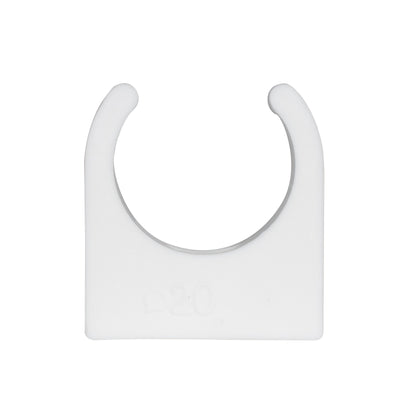 TekTools White Plastic Open Pipe Clips (200 Pack)