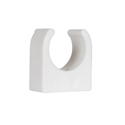 TekTools White Plastic Open Pipe Clips (200 Pack)