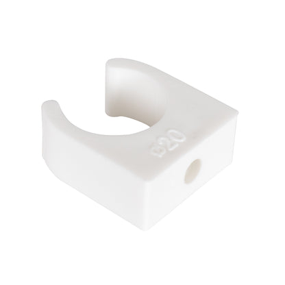 TekTools White Plastic Open Pipe Clips (200 Pack)