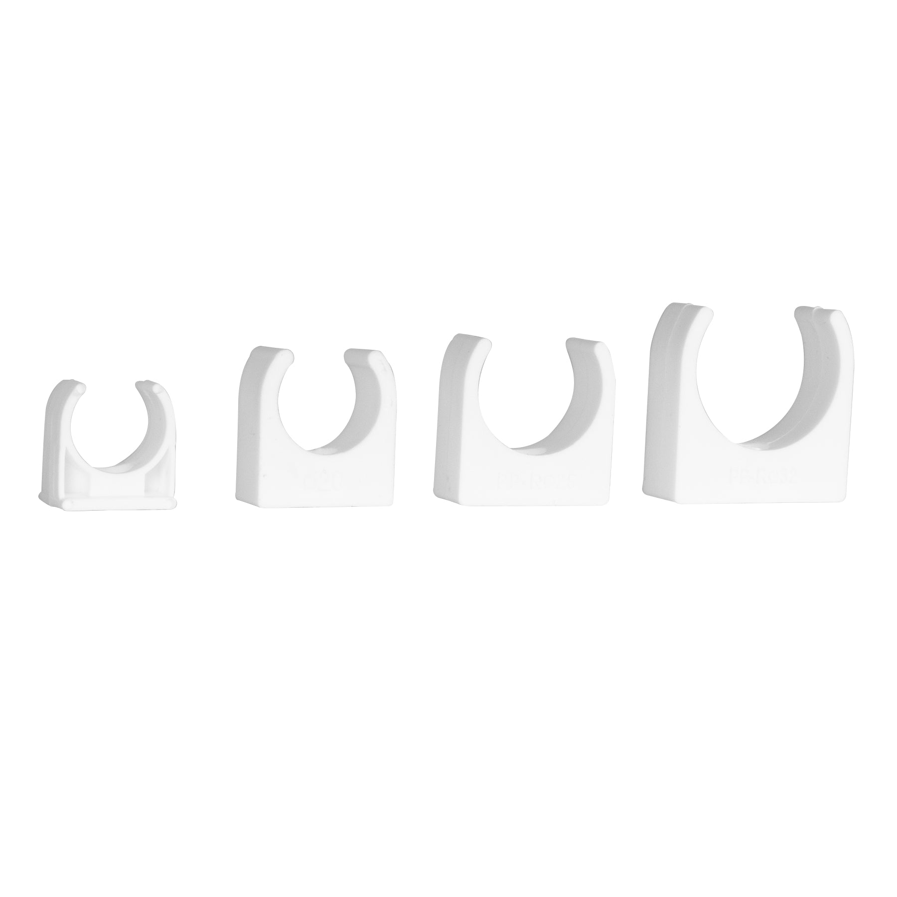 TekTools White Plastic Open Pipe Clips (200 Pack)