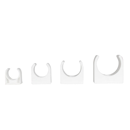 TekTools White Plastic Open Pipe Clips (200 Pack)