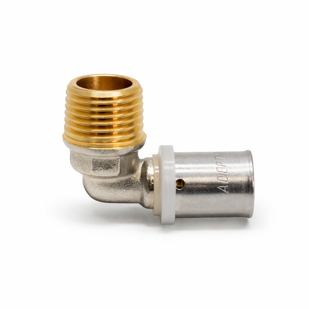 16mm x 1/2" Press Male Elbow