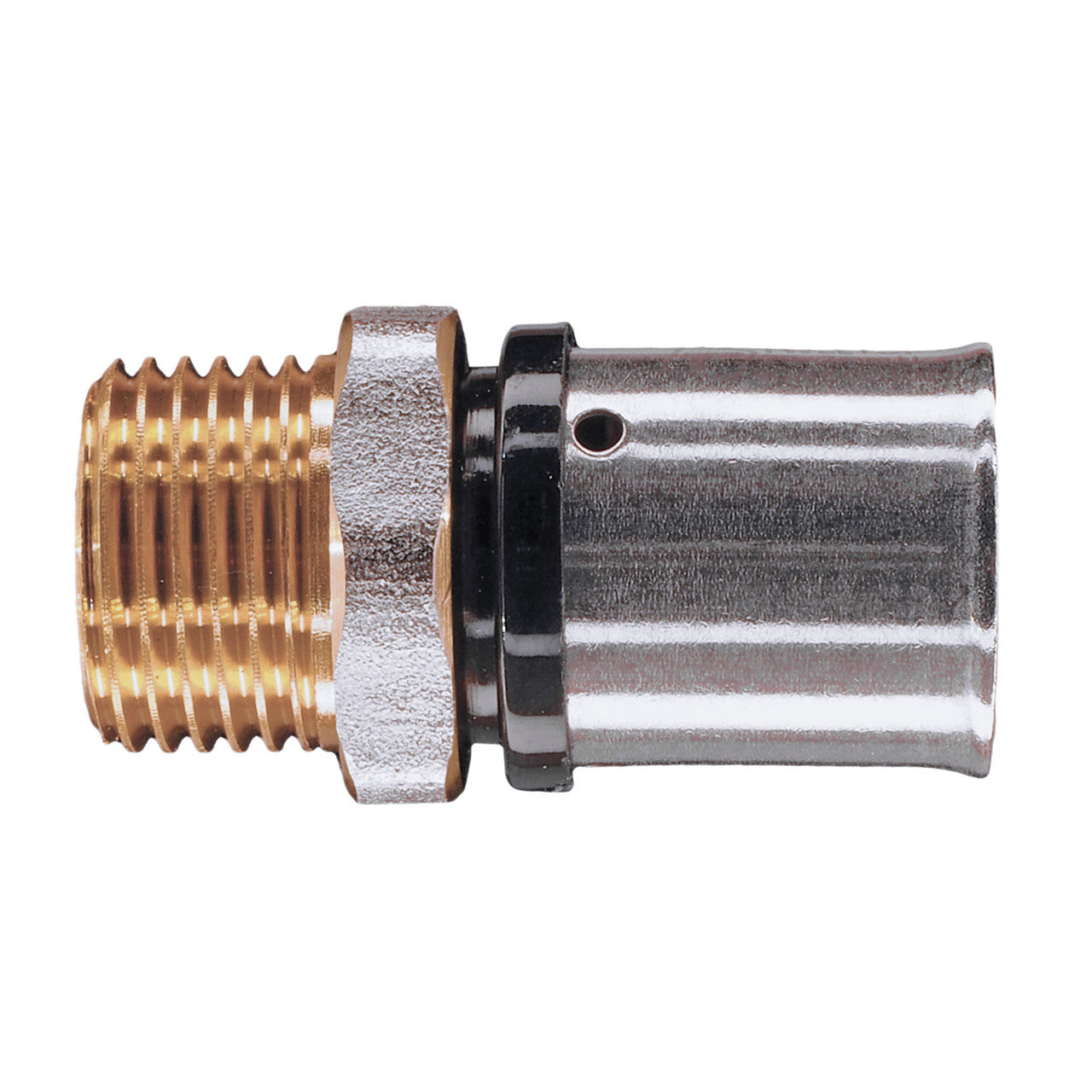 32mm x 1 3/4" MLCP Brass Press Fitting with 1 1/4" Male Adaptor