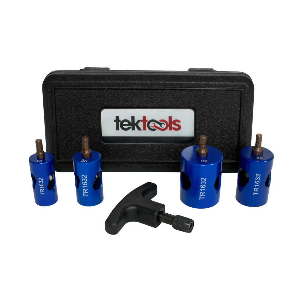 TekTools Drill Reamer Bevelling Kit - 16mm, 20mm, 25mm & 32mm
