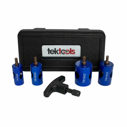 TekTools Drill Reamer Bevelling Kit - 16mm, 20mm, 25mm & 32mm