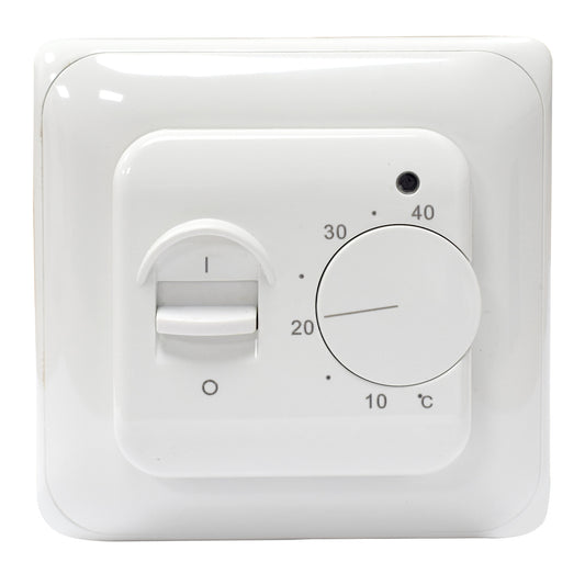Manual Dial Thermostat with Air Sensor - White (16A)