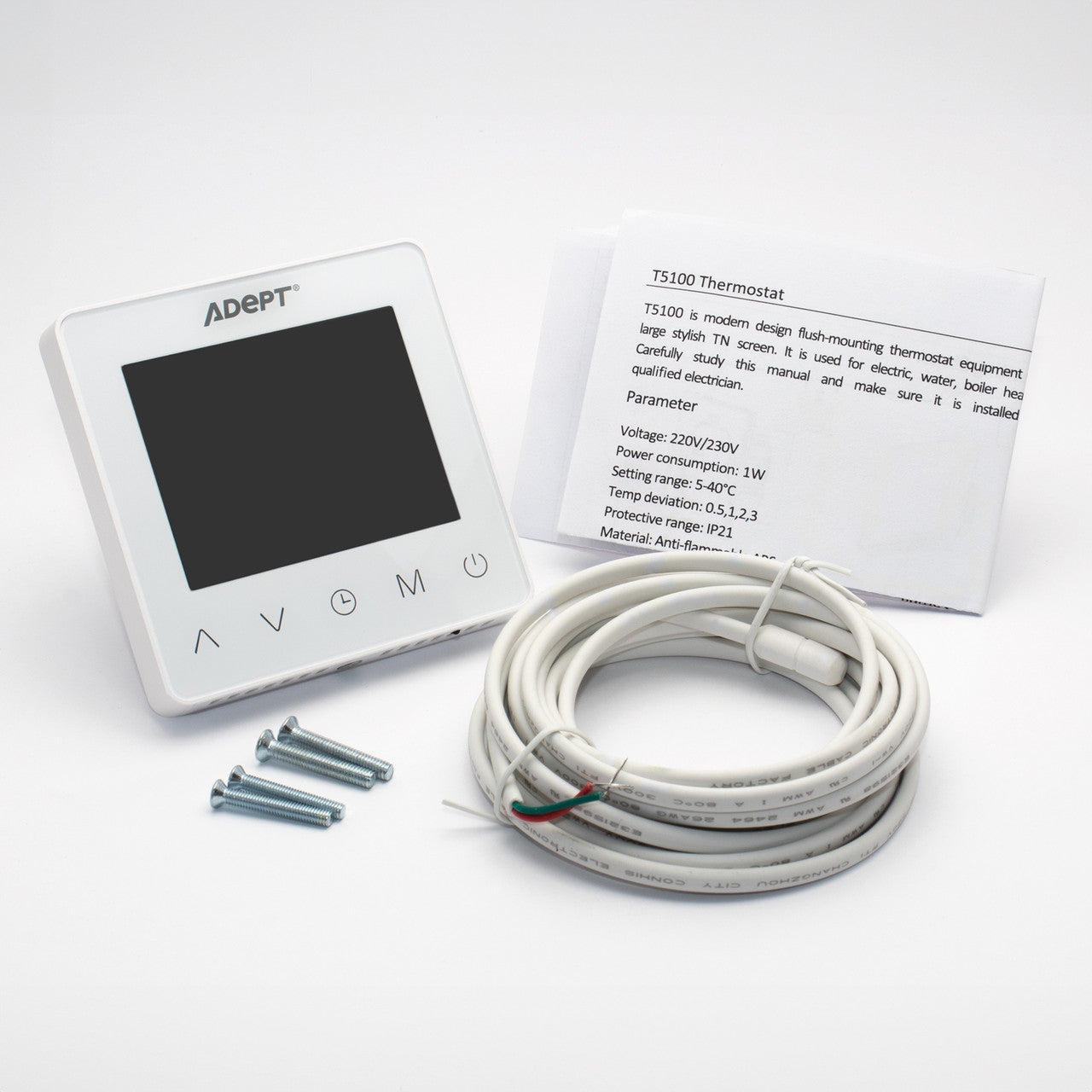 Adept Touch Programmable Thermostat - White