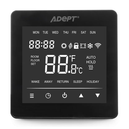 Adept Smart WiFi Touchscreen Thermostat - Black