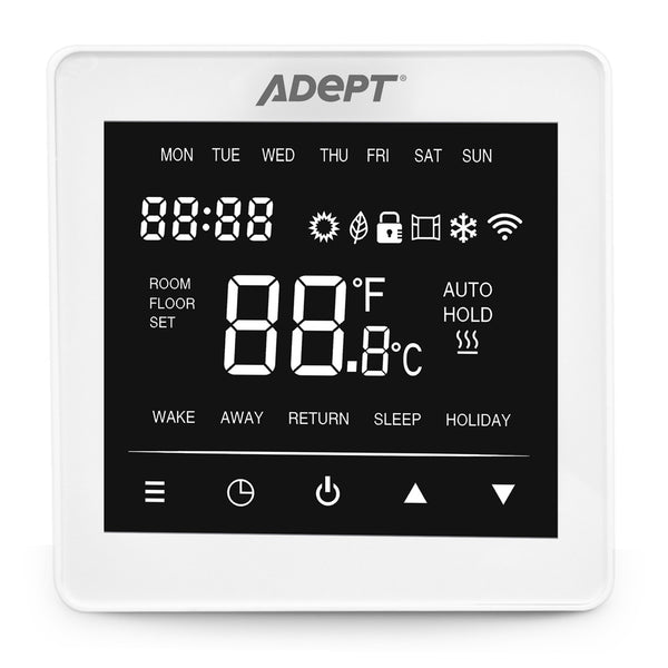 Adept Smart WiFi Touchscreen Thermostat - White