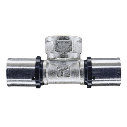 25x1"x25 Brass Press Tee with 1" Female Adaptor