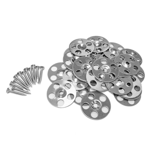 36mm Stainless Steel Washers for Tile Backer Boards & 3.5 x 25mm Screws