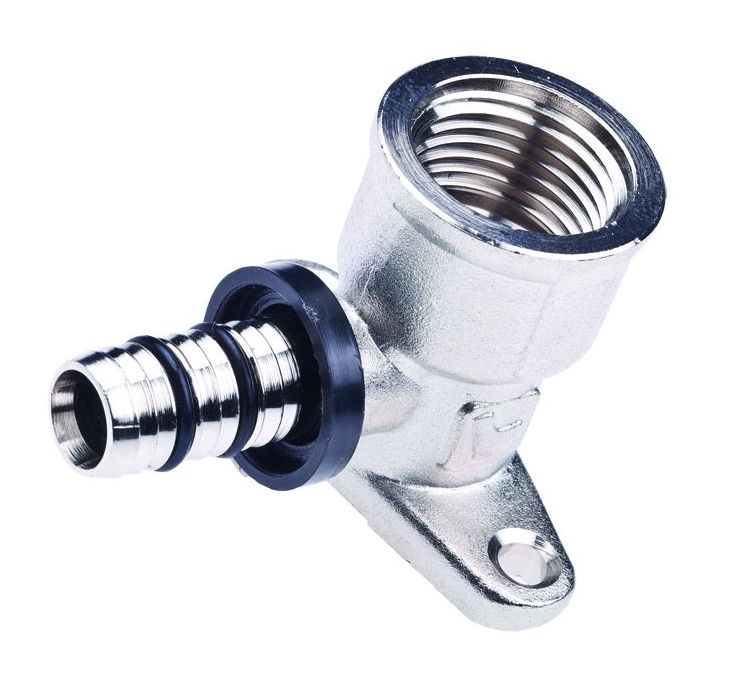 20mm x1/2"MLCP Brass Press Wall Plate Elbow with 1/2" Female Adaptor