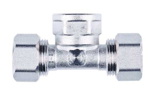 20mm x 3/4"F x 20mm MLCP Compression Tee with 3/4" Female Thread