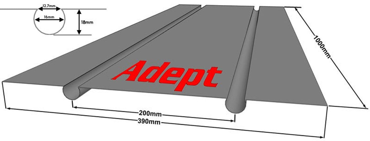 Aluminium Spreader Plates - 1000mm x 390mm