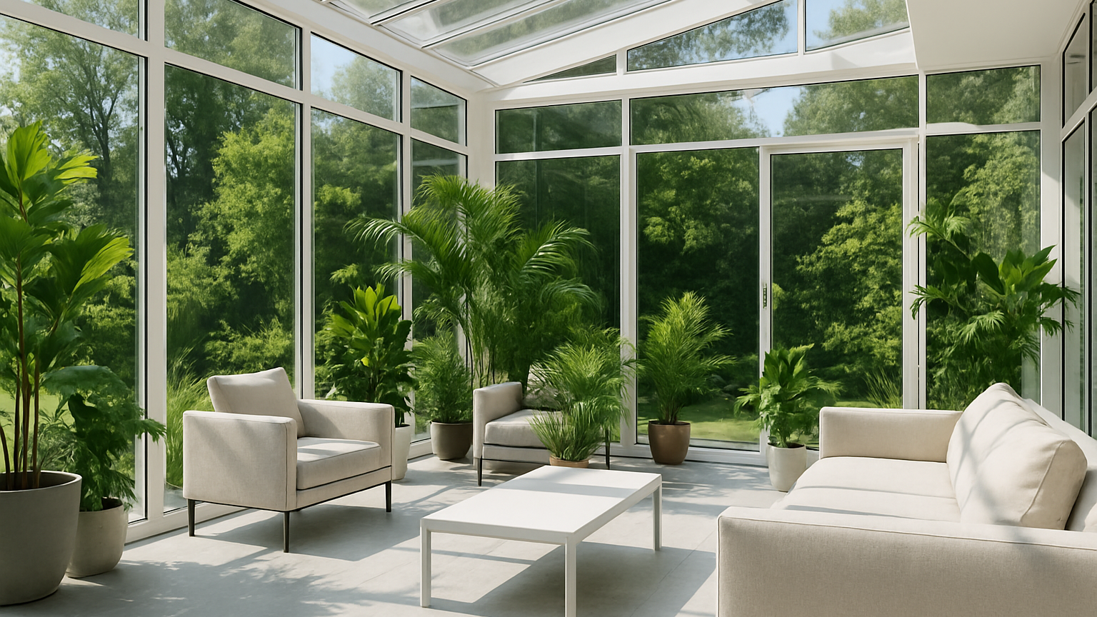 Modern bright conservatory