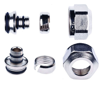 Nickel 20x2mm 3/4" Pipe Connectors